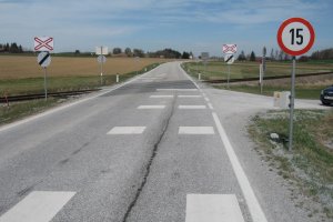 Přejezd Waldhausen před úpravou