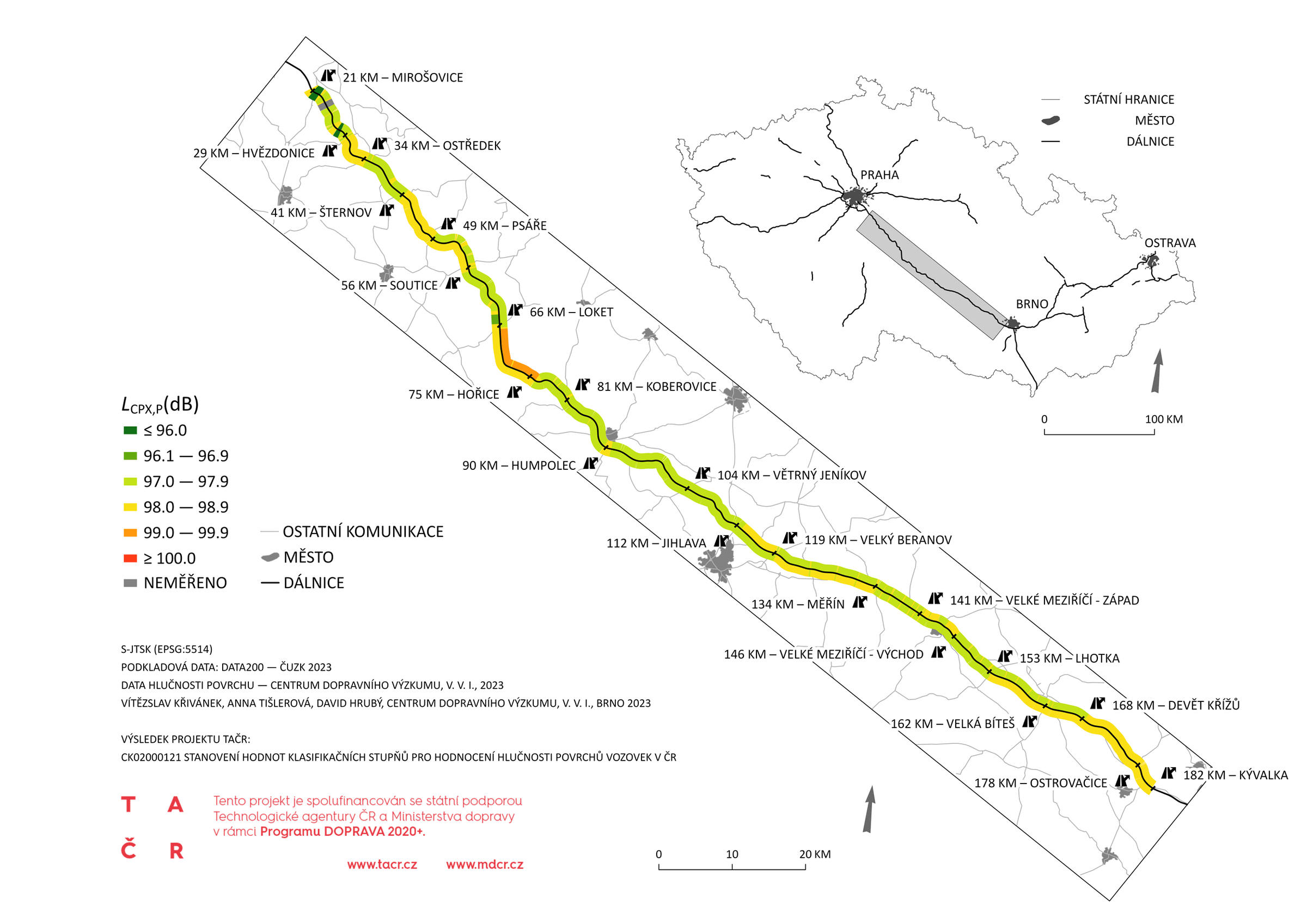 Vznikla hluková mapa dálnice D1-mapa2