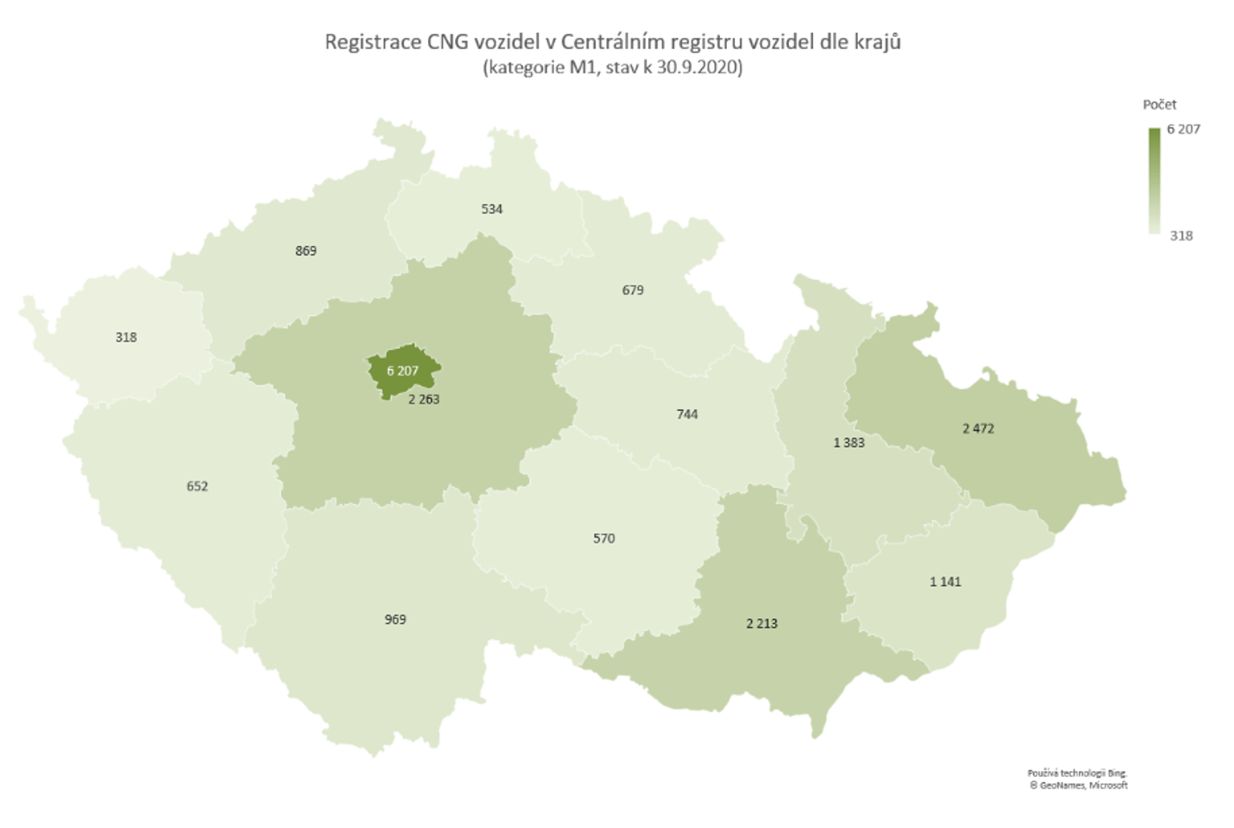 TZ: Nejvíce elektromobilů je v Praze, plynových aut v Moravskoslezském kraji 10