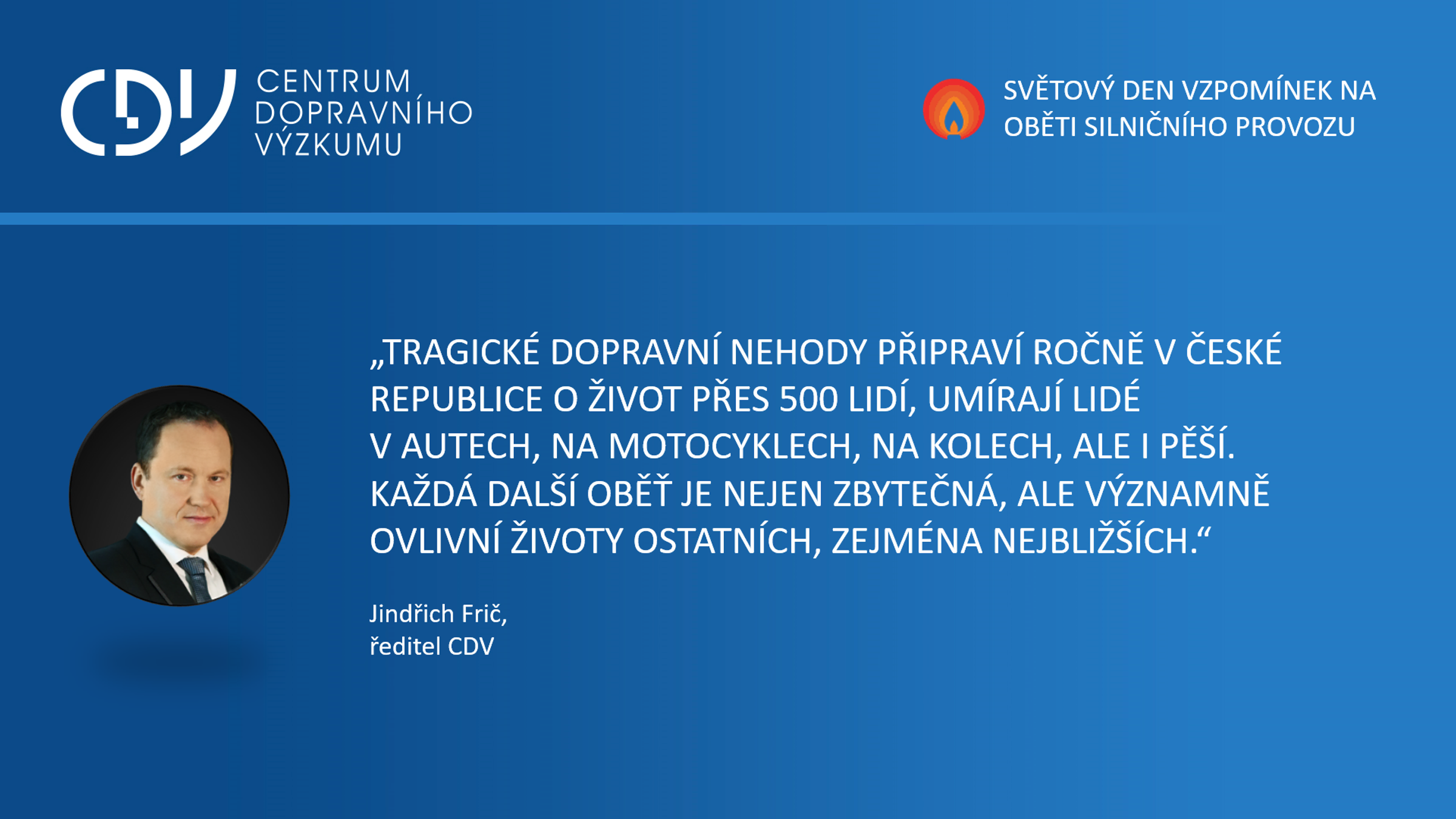 TZ: V neděli je světový den obětí dopravních nehod, v ČR jich bylo letos na 400 01