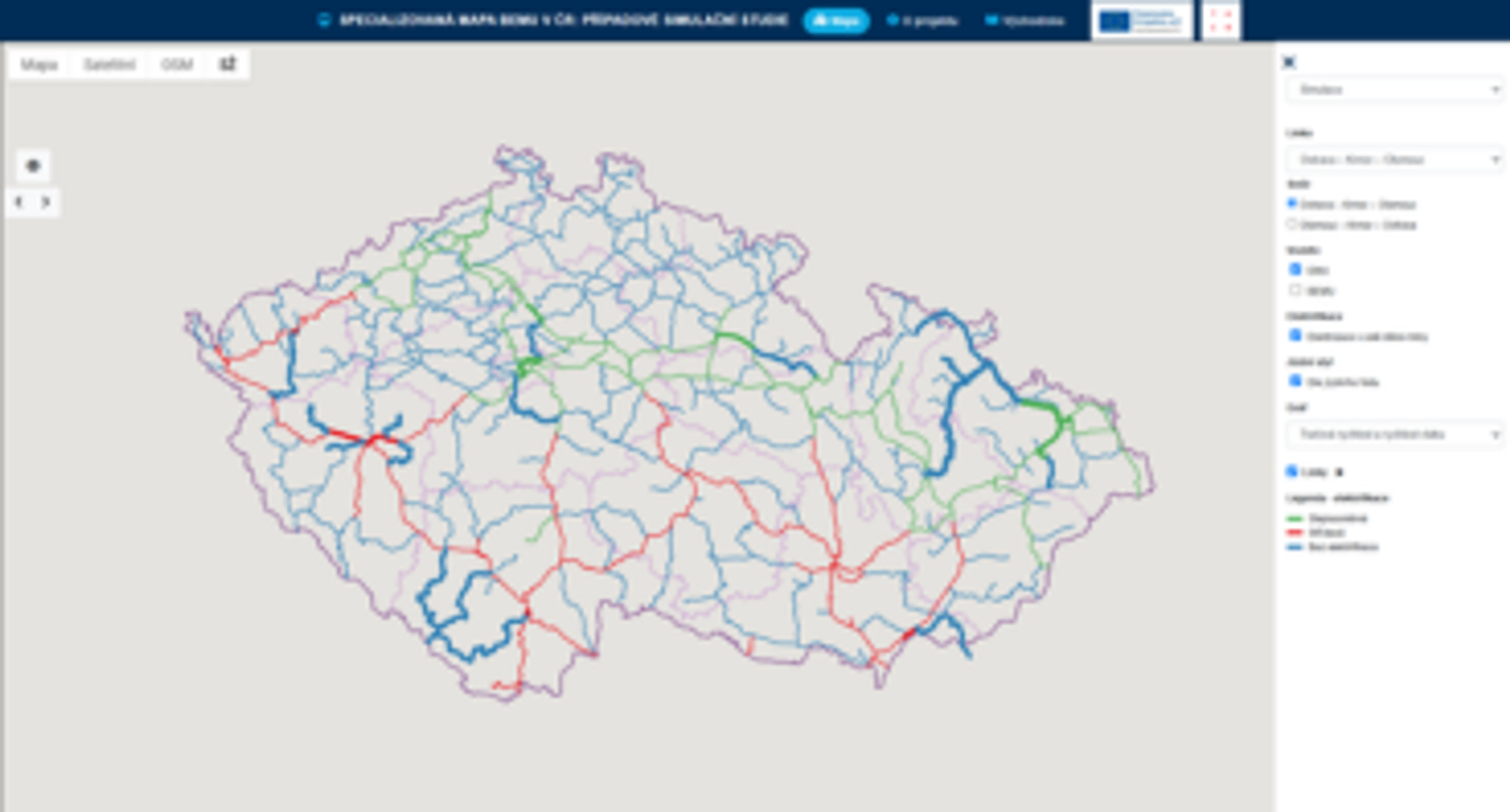 Map of low-emissions technology in railway transportation