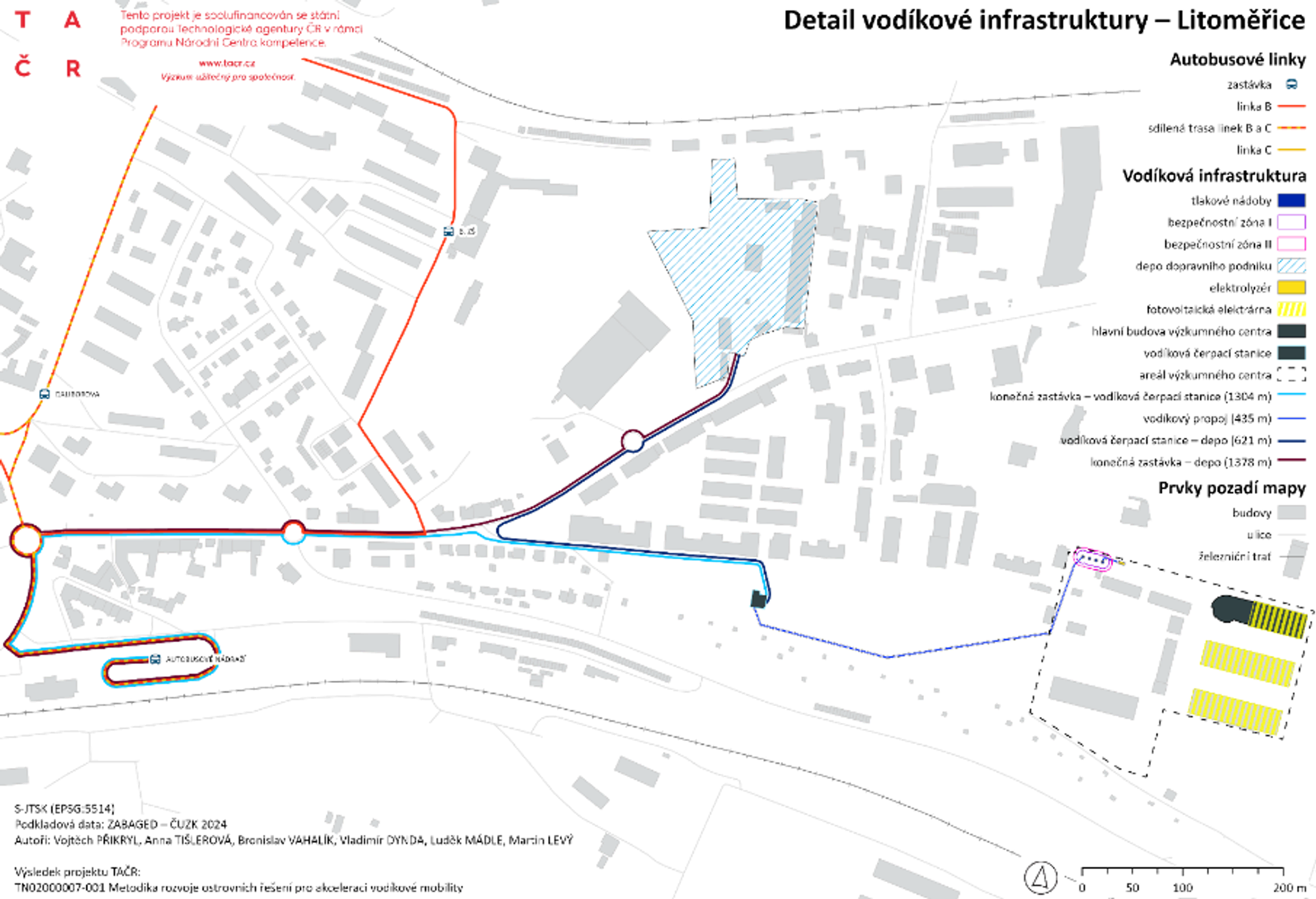 Mapa ukládání vodíku Litoměřice