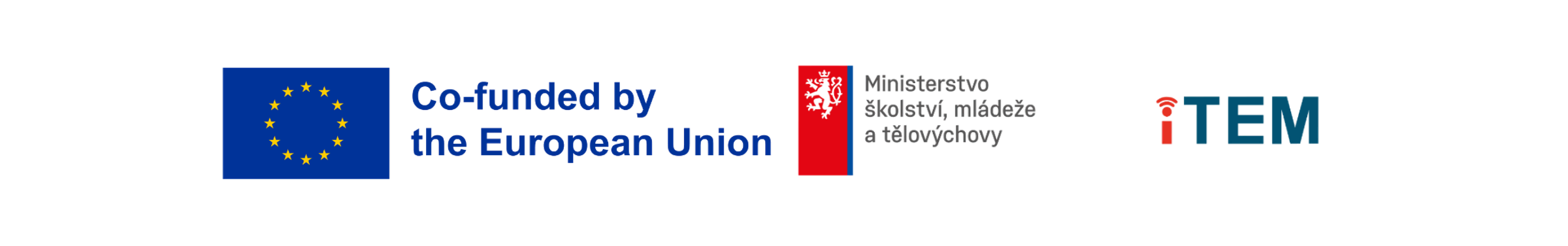 Logo EU, MŠMT and iTEM - in EN