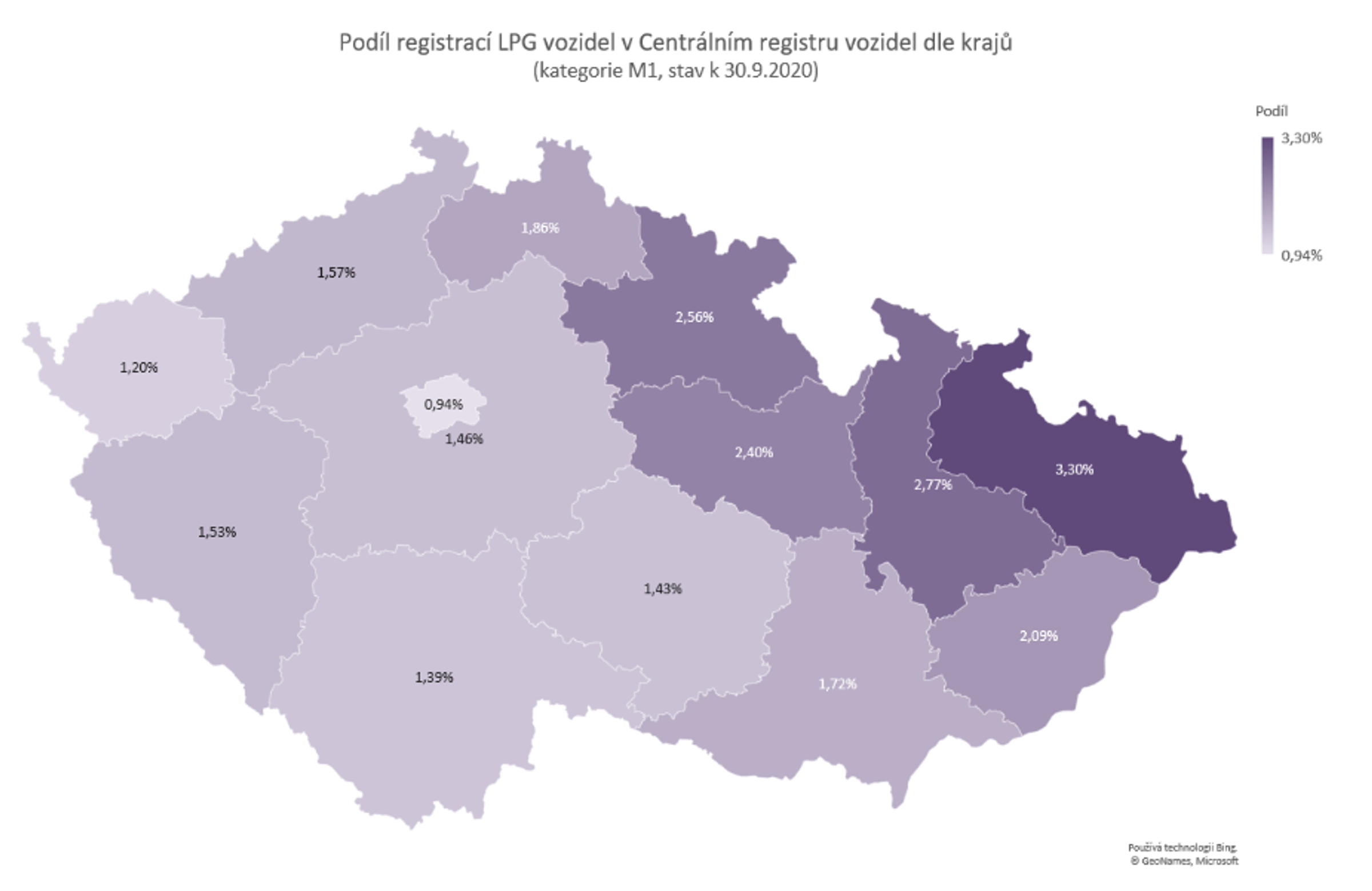TZ: Nejvíce elektromobilů je v Praze, plynových aut v Moravskoslezském kraji 14
