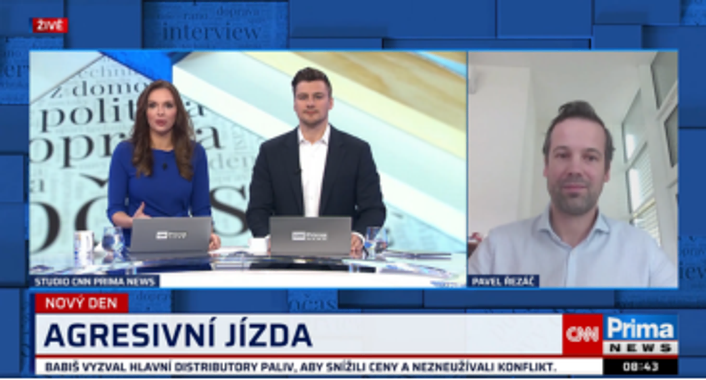 Pavel Řezáč v pořadu Nový den CNN Prima News